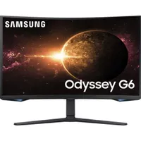 Samsung - Odyssey G65D 32” 1000R Curved QHD IPS 240Hz 1ms FreeSync Premium Pro Smart Gaming Monitor with HDR600(DisplayPort, HDMI) - Black