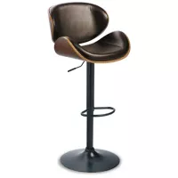 Brown Bellatier Tall Upholstered Swivel ...