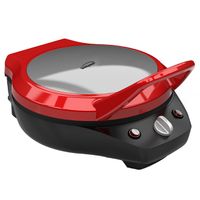 Brentwood 1200 Watt 12 Inch Non Stick Pizza Maker and Grill in Red - 12 Inch - Red - 12 Inch