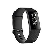 Fitbit Charge 4 Fitness and Activity Tracker with Built-in GPS, Heart Rate, Sleep & Swim Tracking, Black/Black, One Size (S &L Bands Included) Black/Granite Reflective Special Edition