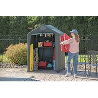 Scotts 4' x 4' x 6' Water-Resistant Pop-Up Deck and Garden Storage Shed Kit
