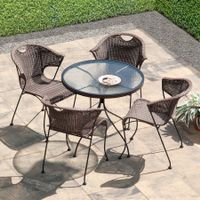 Wadebridge Rattan Set w/Glass Table Top ...