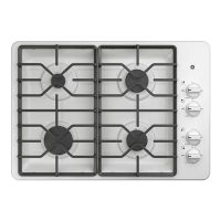GE 30" White Gas Cooktop