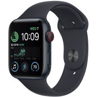 Apple Watch Se Gps & Cellular 44mm Midnight Aluminum Case With M/l Midnight Sport Band (2022)