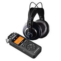 AKG K 240 MKII Pro Semi-Open Hi-Fi Stereo Studio Headphones with Varimotion Speakers - Bundle with Tascam DR-05 Portable Handheld Digital Audio Recorder