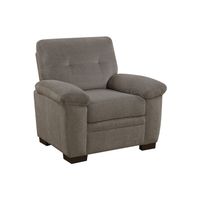 Chair with Chenille Fabric Upholstery in Oatmeal - Oatmeal
