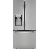 LG - 24.5 Cu. Ft. French Door Smart Refrigerator with External Tall Ice and Water - Stainless steel