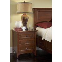Simply Solid Aiden Solid Wood Nightstand - Cherry Brown