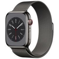 Apple Watch Series 8 Gps & Cellular 41mm Graphite Stainless Steel Case With Graphite Milanese Loop