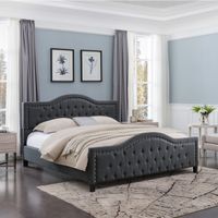 Virgil Traditional Queen-Sized Bed Frame by Christopher Knight Home - Dark Gray