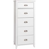 Prepac Yaletown 5-Drawer Tall Chest, Multiple Finishes - Black