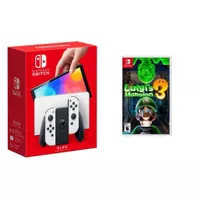 Nintendo - Switch OLED White + Luigi's M...