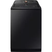 Samsung - 5.5 Cu. Ft. High-Efficiency Smart Top Load Washer with Auto Dispense System - Brushed Black