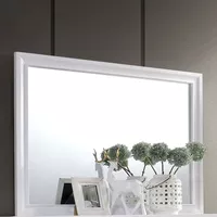 Contemporary Mirror in White
