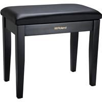 Roland Piano Bench with Cushioned Vinyl Seat and Storage Compartment, Satin Black