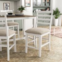 Furniture of America Biaz Rustic White ` Counter Chairs Set of 2