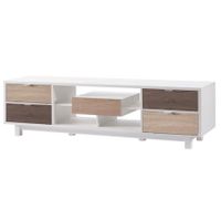Furniture of America Aaron Modern 70.8" TV Stand in White