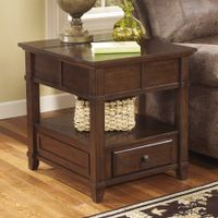 Signature Design By Ashley Gately Brown Rectangular End Table