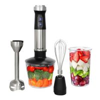 MegaChef 4 in 1 Immersion Hand Blender with Multi-Use Accessories - Black