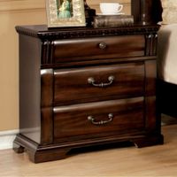Burleigh Transitional Night Stand In Cherry Finish - 3-drawer