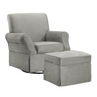 Baby Relax Kelcie Swivel Glider and Ottoman Set - Grey