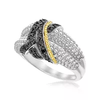 18k Yellow Gold & Sterling Silver Entwin...