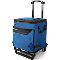Columbia Crater Peak 50 Can Rolling Thermal Pack with All Terrain Cart, 80 lb. Capacity , Blue