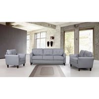 Kouchouk 3 Piece Living Room Set - Light Grey