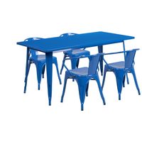 Metal Indoor Table Set - Blue