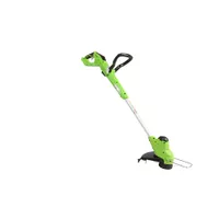 Greenworks - TORQDRIVE 24-Volt 12-Inch Cutting Diameter Straight Shaft Grass Trimmer and Edger (1 x 2.0Ah Battery and 1 x Charger) - Black/Green