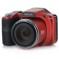 Minolta MN35ZR 20MP 1080pHD Bridge Digital Camera w/35x Optical Zoom, RED