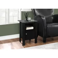 Accent Table/ Side/ End/ Nightstand/ Lamp/ Storage/ Living Room/ Bedroom/ Laminate/ Black/ Grey/ Transitional