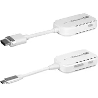Aluratek - Streamcast Mobile Wireless USB-C to HDMI Transmitter and Receiver - White