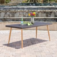 Delphi Outdoor Wicker Rectangular Dining Table by Christopher Knight Home - Multi-Brown
