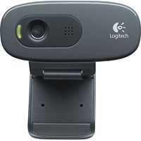 Logitech C270 3MP USB 2.0 Webcam, 1280x720 Resolution, Built-in Mic, Black