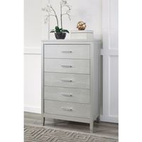 Signature Design by Ashley Olivet Silver Five Drawer Chest - Five Drawer Chest