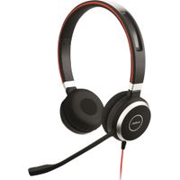 Jabra - Evolve 40 Stereo On-Ear Headset - Black