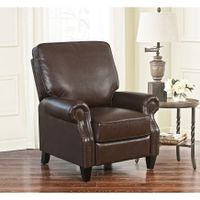 Abbyson Carla Bonded Leather Push-back Recliner - Red