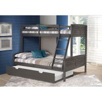 Pine Canopy Schilla Kids Antique Grey Pine Bunk Bed - Full - Trundle Bed - Twin over Full - MODERN