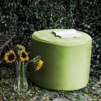 Jaxx Bean Bags Spring Indoor/ Outdoor Ottoman - Lime Green