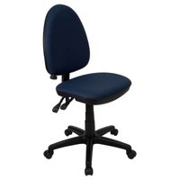 Mid-Back Fabric Multi-Functional Adjustable Office Chair - Blue