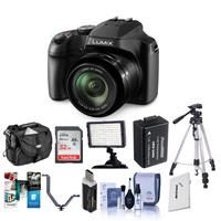 Panasonic Lumix DC-FZ80 Digital Point & Shoot Camera - Bundle With 32GB SDHC Card, Camera Bag, Spare Battery, Tripod, Video Light, Cleaning Kit, Card Reader, Memory Wallet, Software Package, Shoe V-Bracket