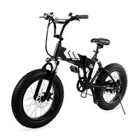 Swagtron EB-8 Outlaw Fat Tire Electric Bike – Foldable Off-Road Fat eBike 20-inch Wheels with Power Assist, Freehub and Shimano 7-Speed Gear Shifts, Black, Large