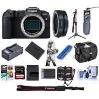 Canon EOS RP Mirrorless Full Frame Digital Camera Body - Bundle With Canon Mount Adapter EF-EOS R, Camera Case, 64GB SDXC U3 Card, Spare Battery, Remote Shutter Trigger, Software Package, And More