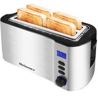 Elite Gourmet - 4-Slice Toaster - Stainless Steel