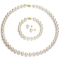 Freshwater Pearl 3-piece Set with Plush Box (Set of 3)