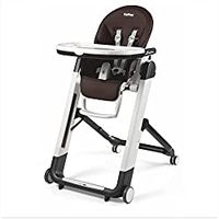 Siesta – Multifunctional Compact Folding High Chair – From Birth to Toddler – Recliner and High Chair – Made in Italy – Cacao (Brown) Mela