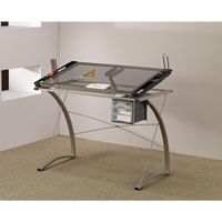 Coaster Company Chrome Drafting Desk - 41" x 23.75" x 31.50" - Chrome