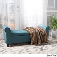 Torino Fabric Storage Ottoman Bench by Christopher Knight Home - Teal