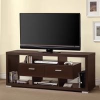 Coaster Contemporary Cappuccino TV Console for TVs up to 46"